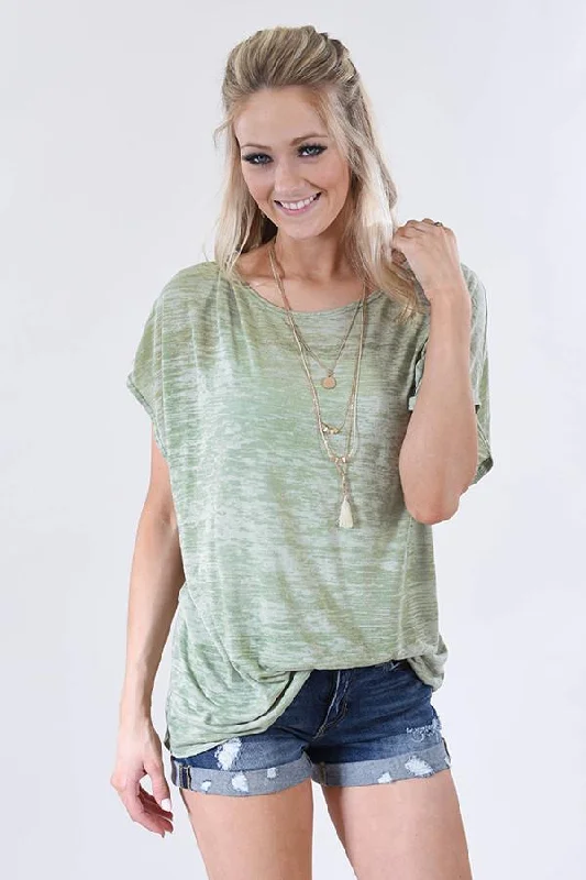 Affordable Trendy Fashion Take a Bow Sage Green Top
