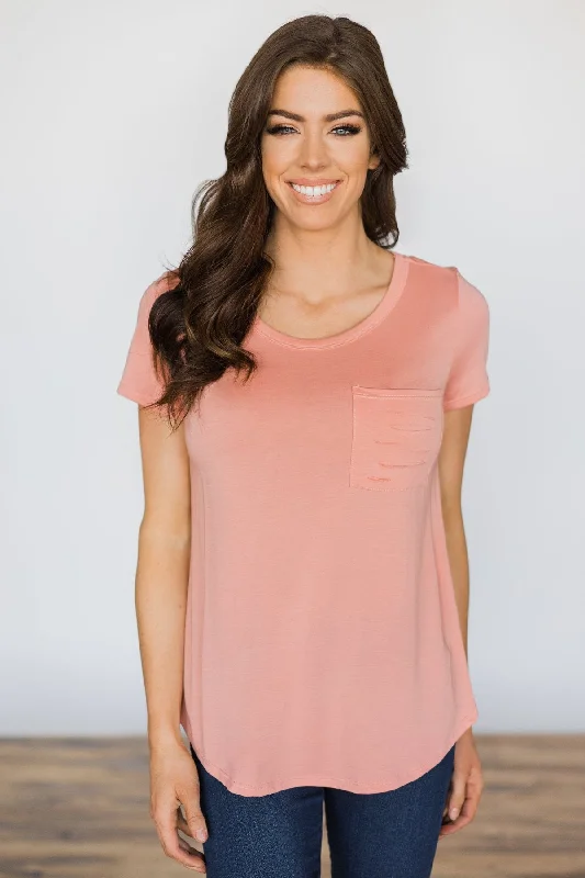 New Season Fashion Preview Sale Loves Got a Hold on You Top ~ Peach