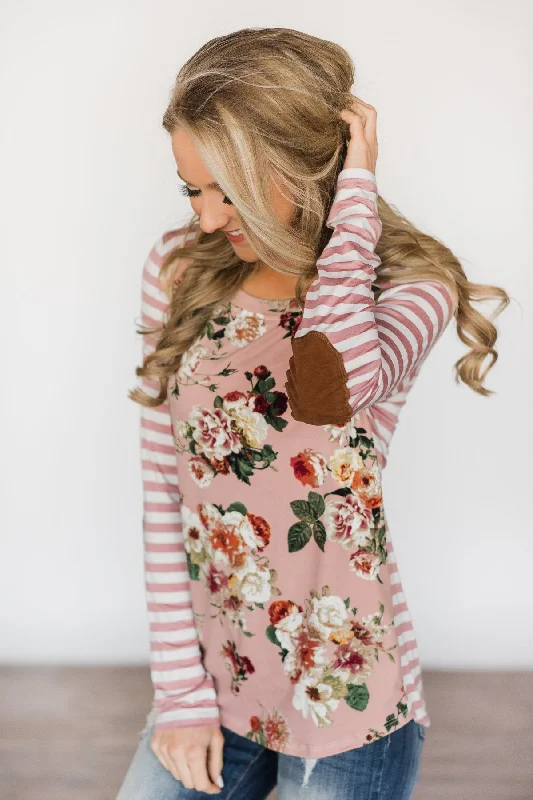 Hot Items Lovely You Floral & Stripes Top