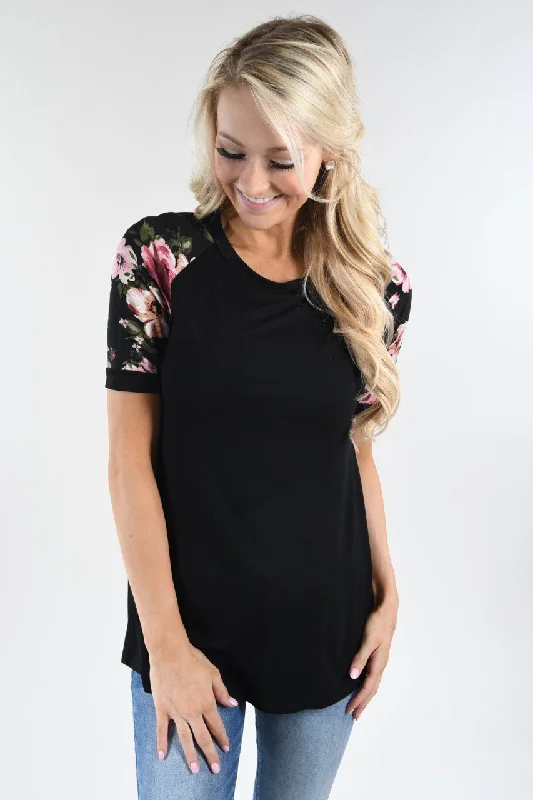 Last Chance For Amazing Deals Show Your Best Top ~ Black Sleeve