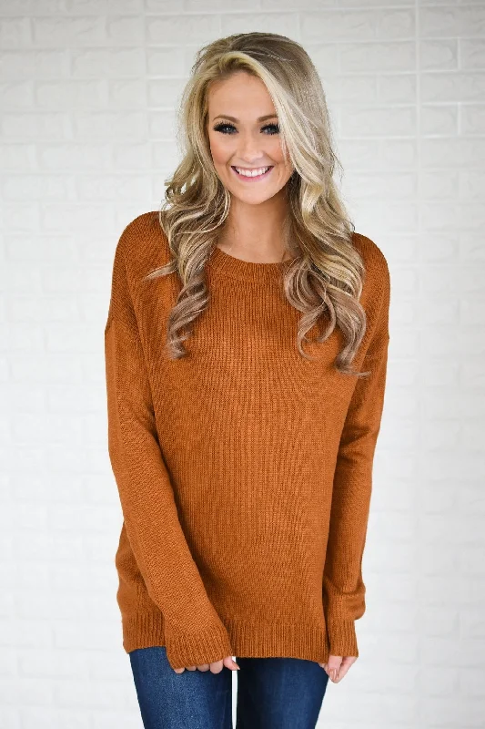 Trendy Fashion Sale You Get My Love Top ~ Rust Orange