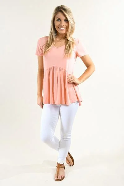 Don't Miss These Must-Have Offers Be My Baby Top ~ Light Coral