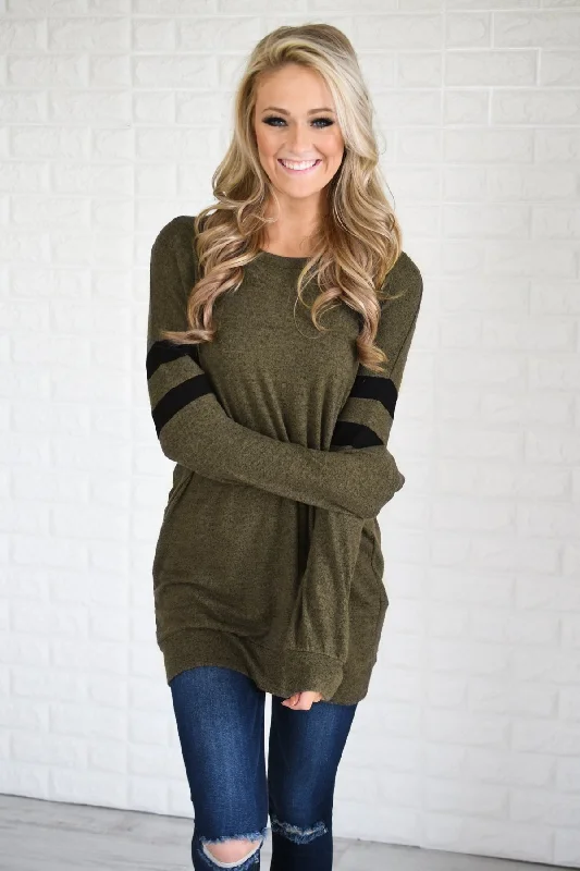 Exclusive Deals Online Always Cherished Top - Olive