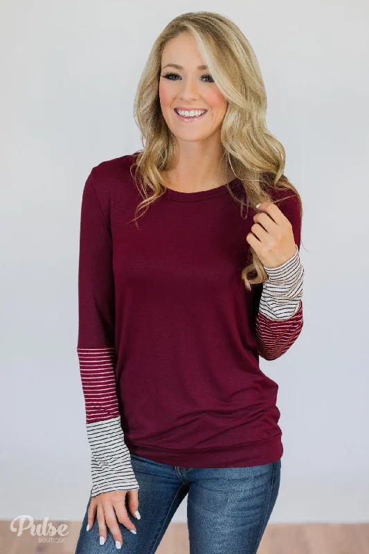 Classy Style Discounts Seeing Double Top- Wine