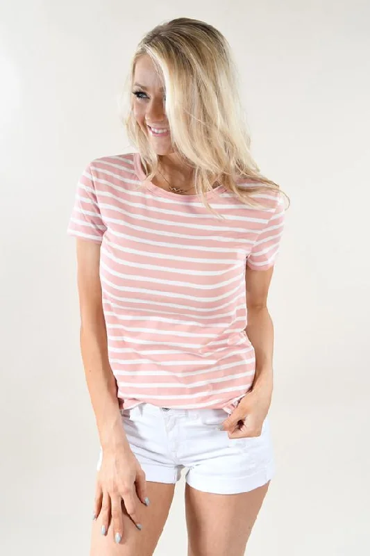 Browse Our Top Products Beach Life Striped Top ~ Soft Pink