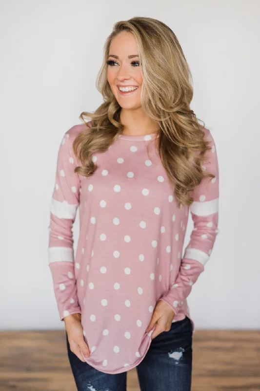 Minimalist Fashion Sale My Happy Place Top ~ Pink