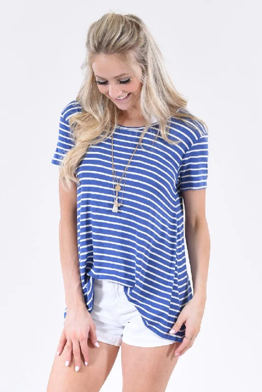 Trendy Looks On Sale Going to the Navy Striped Top