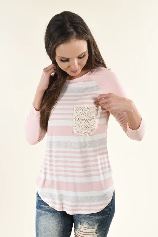 Fresh Fashion Discounts Bringing the Fun Top ~ Light Pink