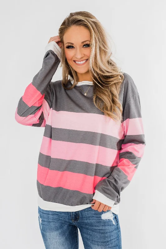 Effortless Style, Endless Impact Pink Dreams Striped Top