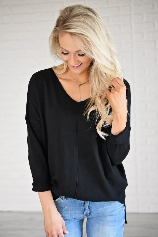 Smart Casual Deals You Make My Dreams Sweater Top ~ Black