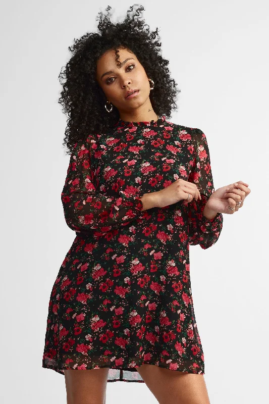 The Perfect Time To Shop And Save Robe manches longues bouffantes imprimé floral - Femme The Perfect Time To Shop And Save Robe manches longues bouffantes imprimé floral - Femme