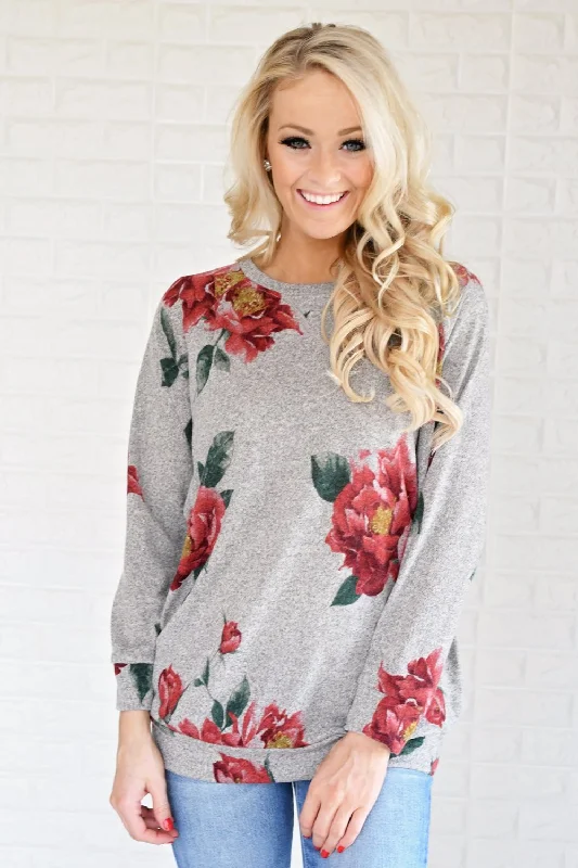 Limited Stock, Grab Yours Today Endless Possibilities Long Sleeve Floral Top