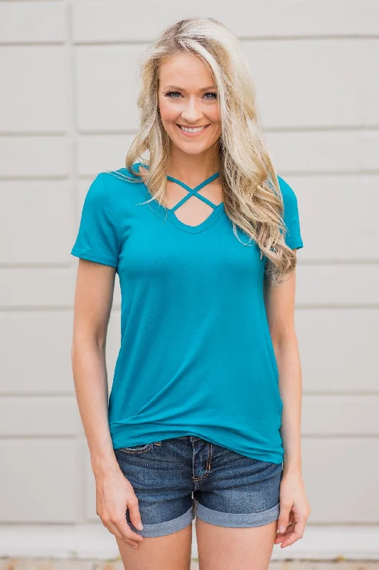 Exclusive Weekend Offers – Don't Miss Out Meet Me Here Top ~ Sapphire Blue
