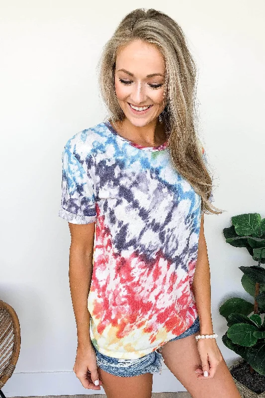 Fast Fashion Favorites Touch the Rainbow Tie Dye Top