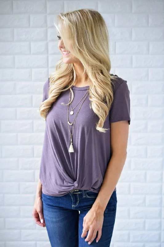 Super Savings Weekend Event Plum Perfect Knot Top
