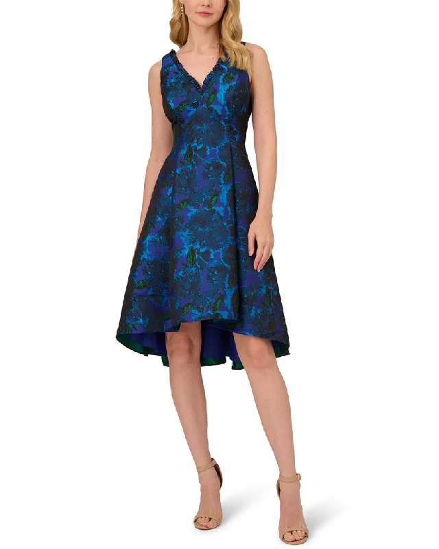 Women's Occasion Wear Clothing Adrianna Papell Ruffle Jacquard Dress