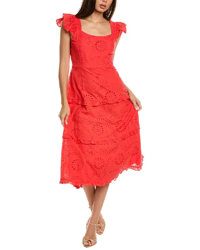 Women's Seasonal Apparel Anne Klein Tiered Midi Dress