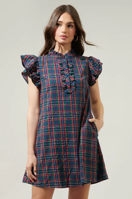Women's Clothing Brands Chapman Plaid Shift Dress