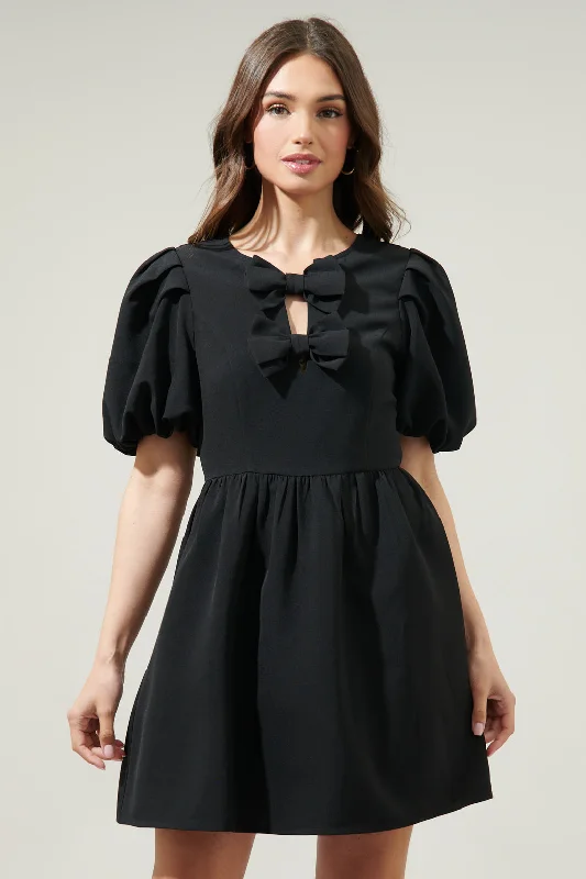 Affordable Women's Attire Chelsea Bow Tie Mini Dress
