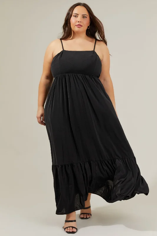 Women's Outerwear Attire Delany Tie Back Maxi Dress Curve
