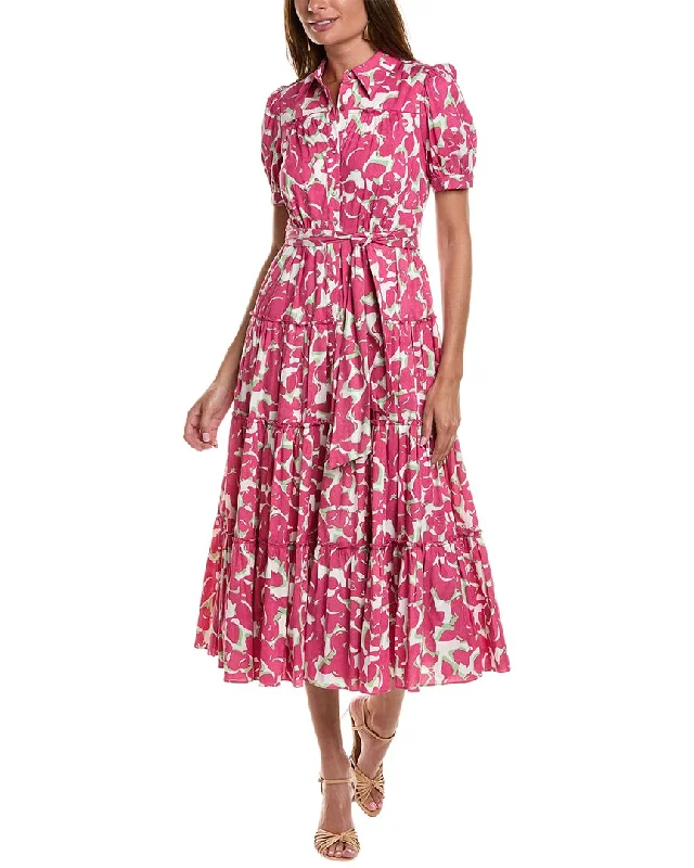 Women's Functional Outfit For Outdoor Activities Diane von Furstenberg Queena Midi Shirtdress