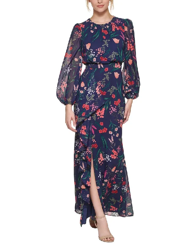 Clothing Sale Eliza J Printed Chiffon Maxi Dress
