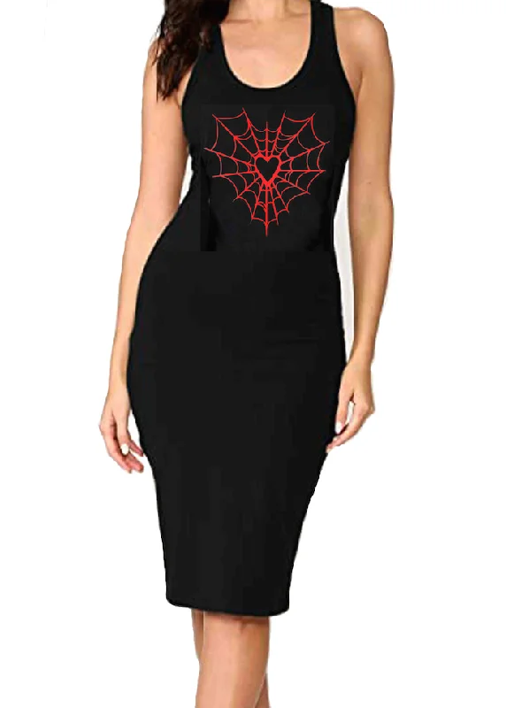 Heart Web Racerback Tank Dress