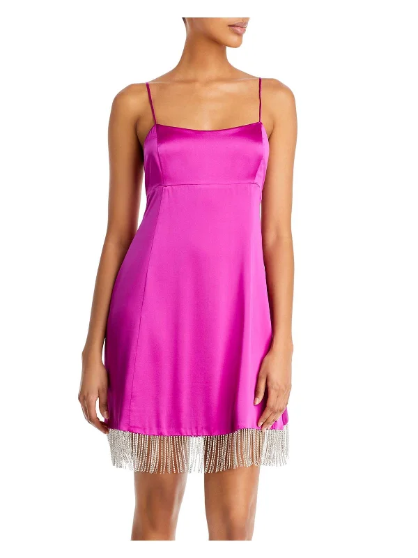 Trendy Outfits For Ladies Isabella Womens Silk Mini Slip Dress