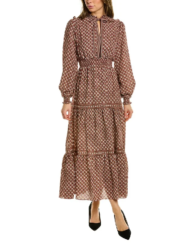 Flash Discount Max Studio Smocked Waist Maxi Dress