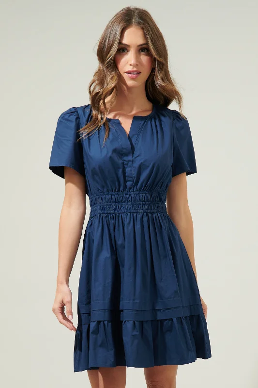 Women's Luxury Apparel Miller Split Neck Dress