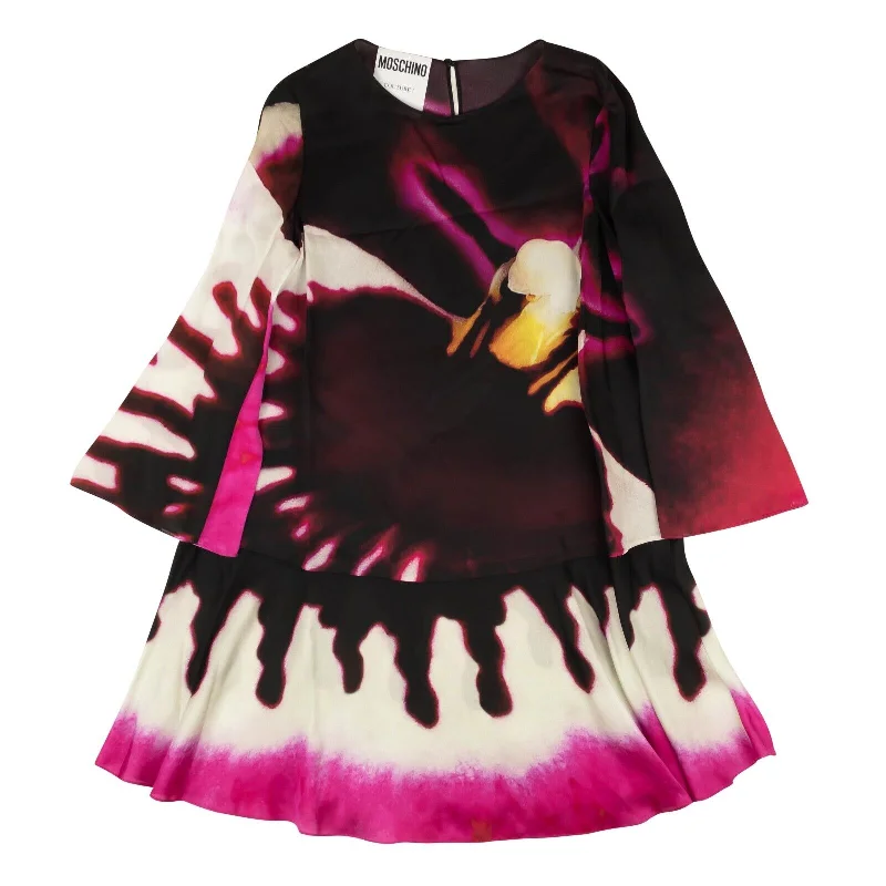 High-Quality Women's Fashion Dresses Moschino Couture Silk Orchid Mini Dress - Fuchsia