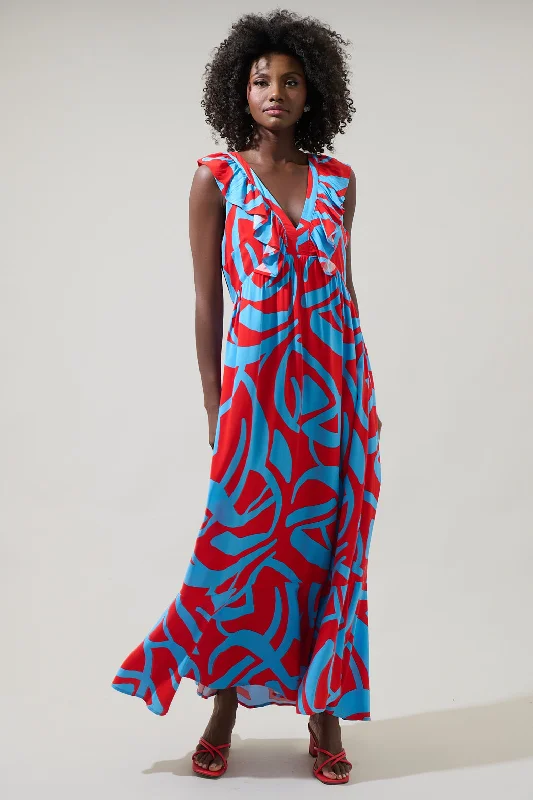 Ohana Bayla Deep V Maxi Dress