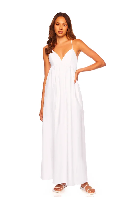 Women Online Clothing Boutiques poplin string v maxi