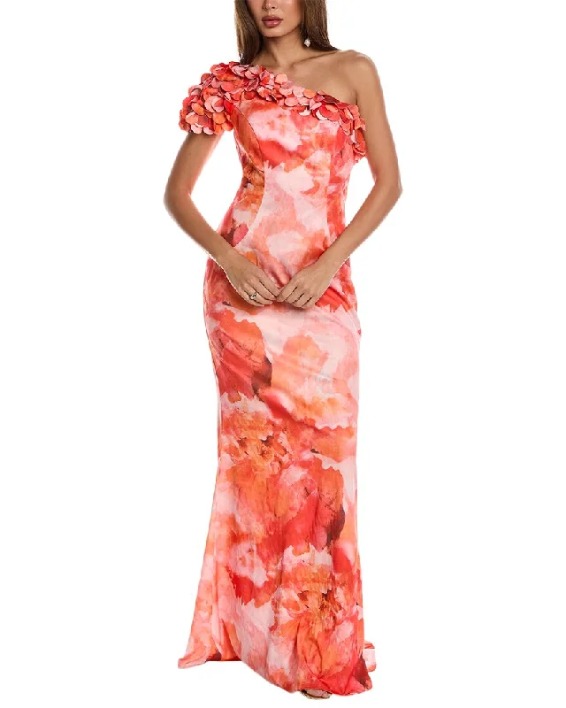 Women's Clothing With Trendy Designs Rene Ruiz One-Shoulder Gown