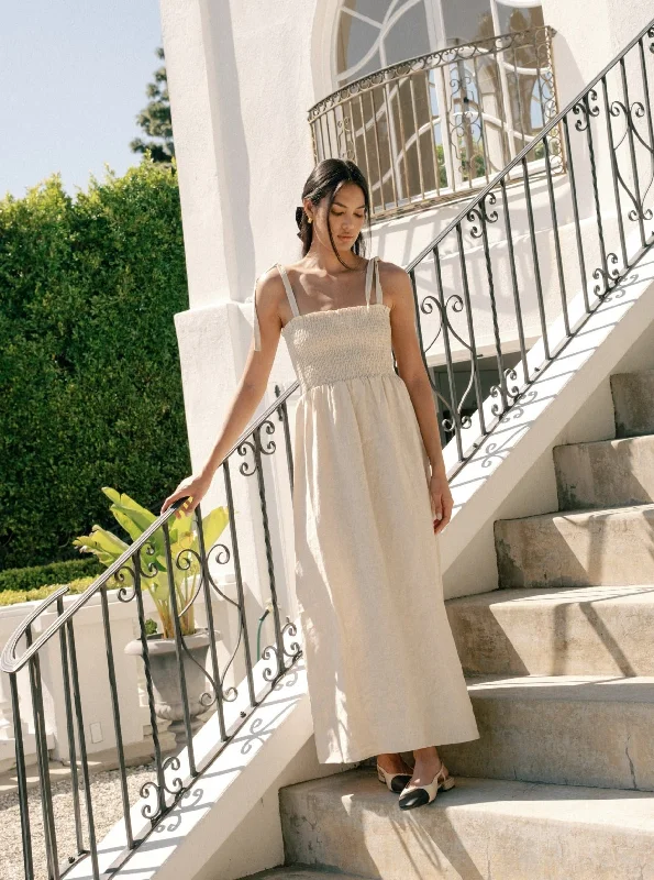 Sale For Women Sophie Dress - Oatmeal Linen