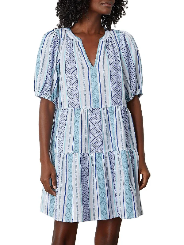 Stylish Women's Garments For Holidays Womens Cotton Short Mini Dress