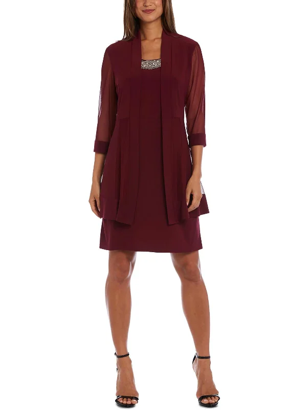 Women's Resort Attire Womens Embellished 2PC Two Piece Dress