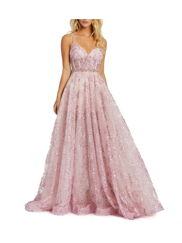 Clothes For Women Womens Floral Sequined Evening Dress