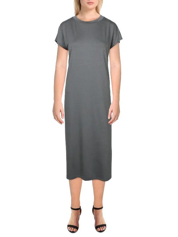 Online Clothing Boutiques Womens Knit Midi T-Shirt Dress