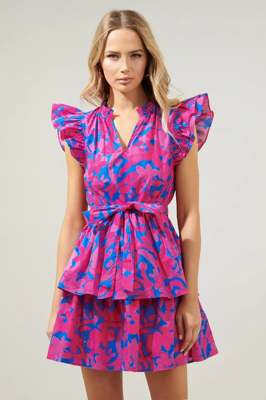 Yeraldi Berry Marisol Tiered Mini Dress