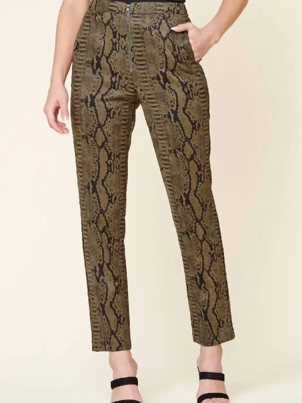 Born This Way Faux Pants In Olive