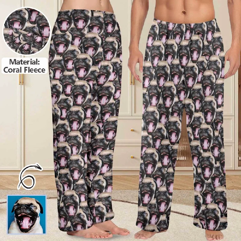Women's Plus-Size Apparel Coral Fleece Pajama Trousers-Custom Face Pet Dog Seamless Warm and Comfortable Sleepwear Long Pajama Pants For Men Women Women's Plus-Size Apparel Coral Fleece Pajama Trousers-Custom Face Pet Dog Seamless Warm and Comfortable Sleepwear Long Pajama Pants For Men Women