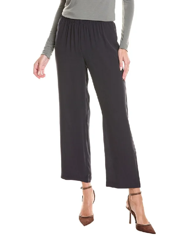 EILEEN FISHER Straight Ankle Silk Pant