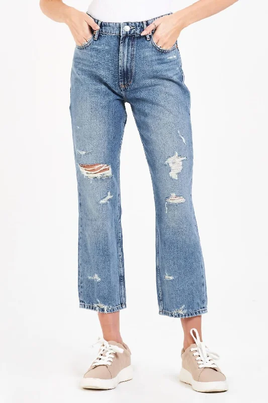Stylish Outerwear Clothes For Women Jodi Super High Rise Cropped Straight Jean In Elm Grove