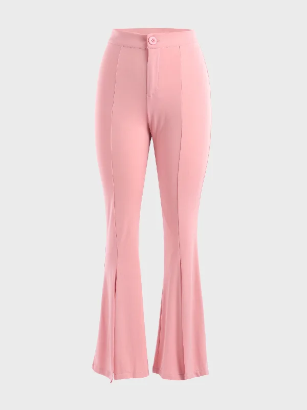 Midsize Skinny Pants with Front Split