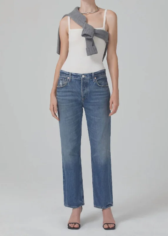 Vintage-Inspired Women's Clothes Neve Low Slung Jean In Oasis