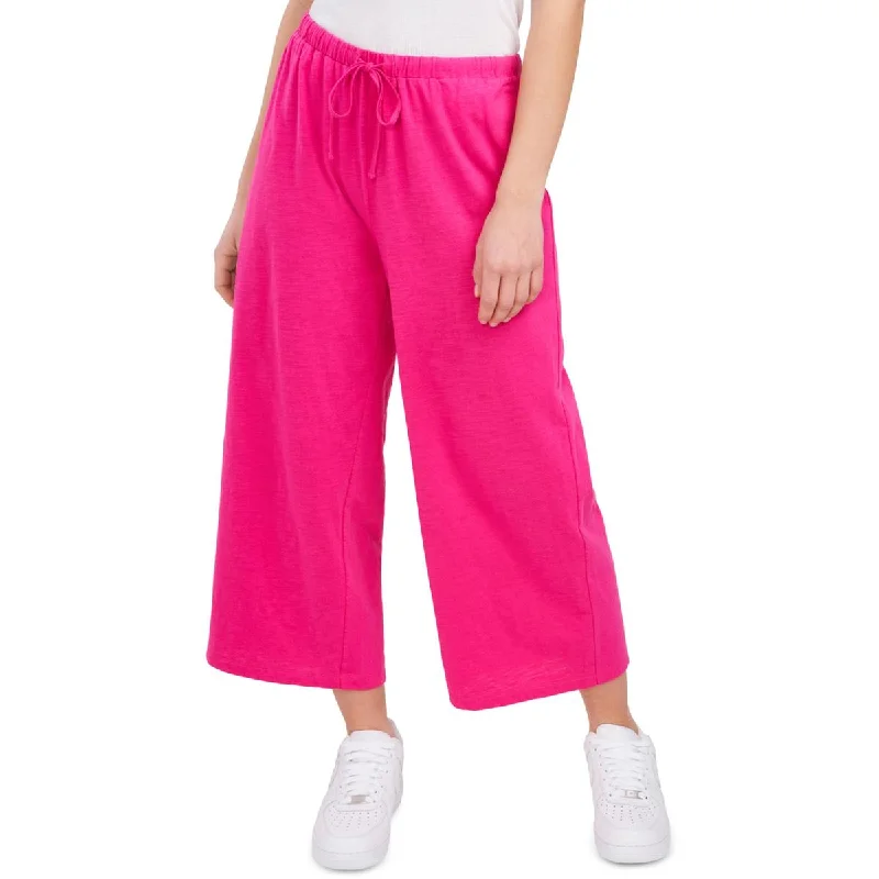 Patrice Womens Cropped Knit Wide Leg Pants