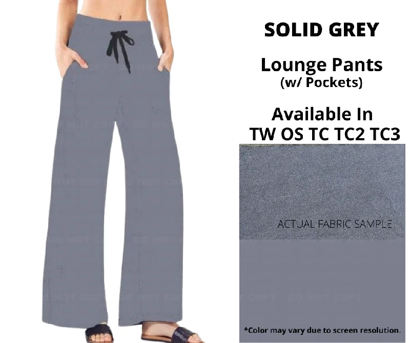 Solid Grey Full Length Lounge Pants